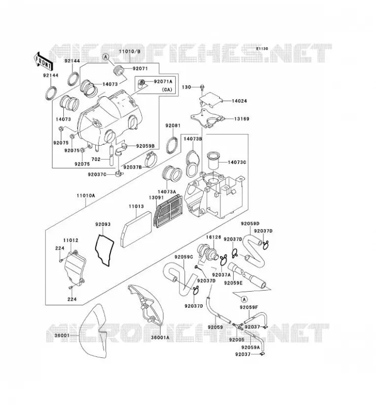 FILTRE A AIR Kawasaki MOTOS 600 1996 ELIMINATOR 600  ZL600-B2