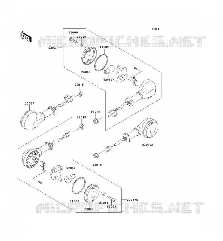 CLIGNOTANTS Kawasaki MOTOS 600 1997 ELIMINATOR 600  ZL600-B3