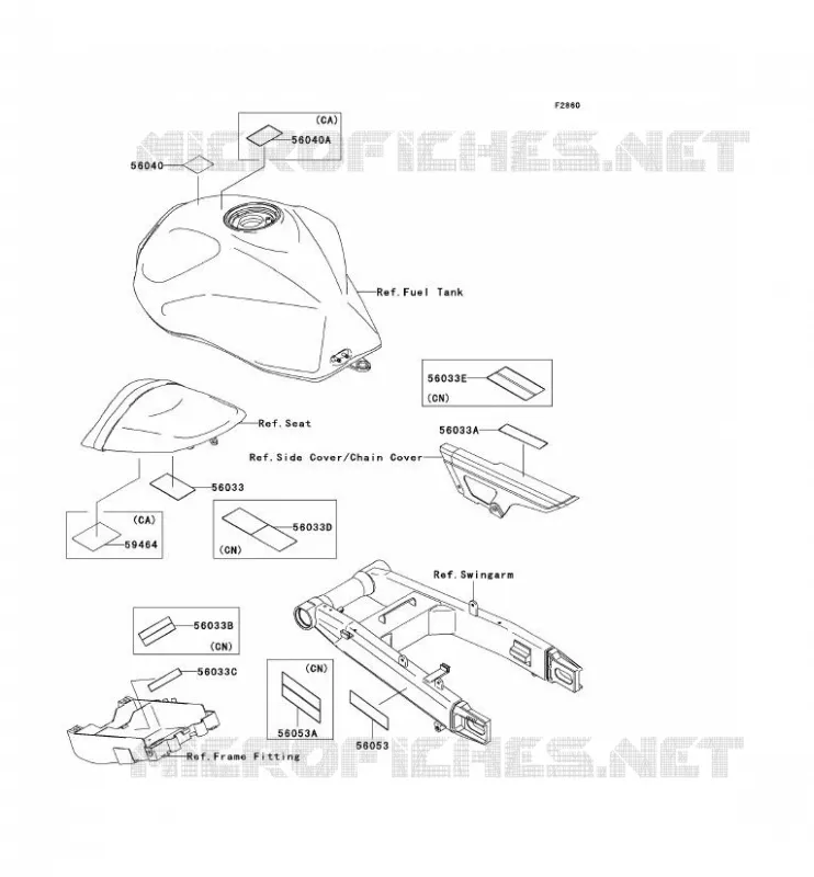 LABEL Kawasaki MOTOS 1000 2003 Z1000  ZR1000-A1