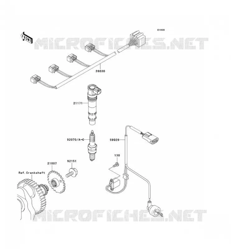 SYSTEME D&acute;ALLUMAGE Kawasaki MOTOS 1000 2003 Z1000  ZR1000-A1