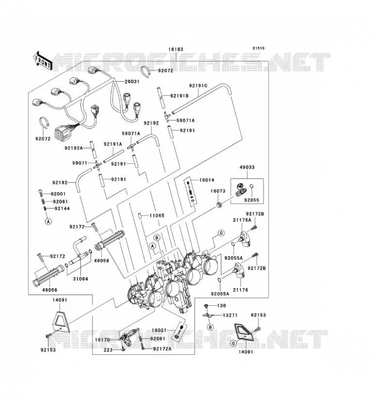 CARBU Kawasaki MOTOS 1000 2003 Z1000  ZR1000-A1