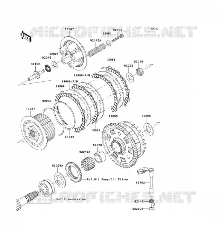 EMBRAYAGE Kawasaki MOTOS 1000 2003 Z1000  ZR1000-A1
