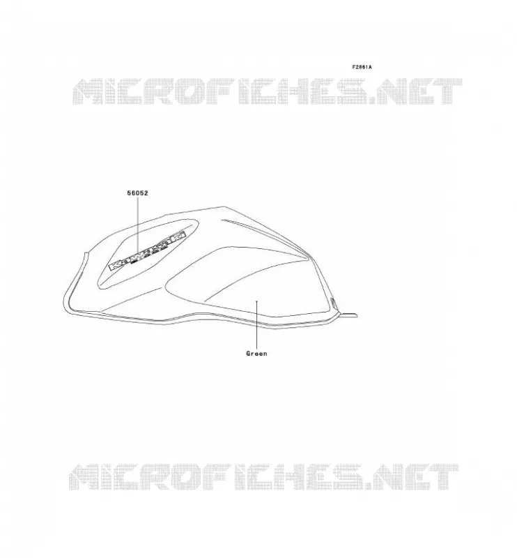 STICKER(GREEN) Kawasaki MOTOS 1000 2003 Z1000  ZR1000-A1