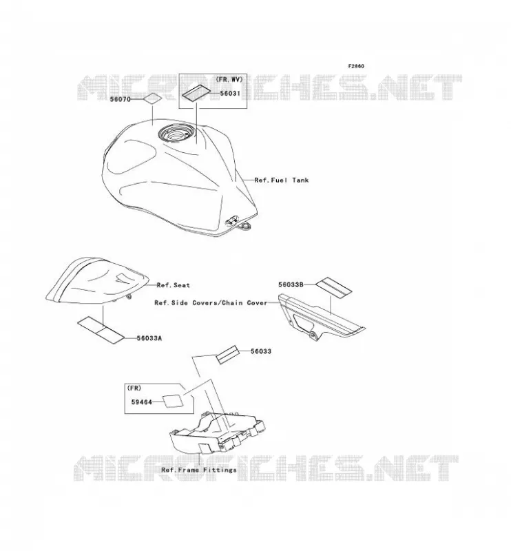 LABEL Kawasaki MOTOS 1000 2003 Z1000  ZR1000-A1H