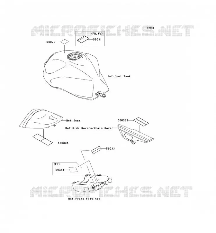 LABEL Kawasaki MOTOS 1000 2003 Z1000  ZR1000-A1H