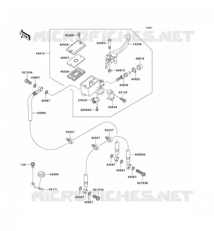 MAITRE CYLINDRE AV Kawasaki MOTOS 1000 2003 Z1000  ZR1000-A1H