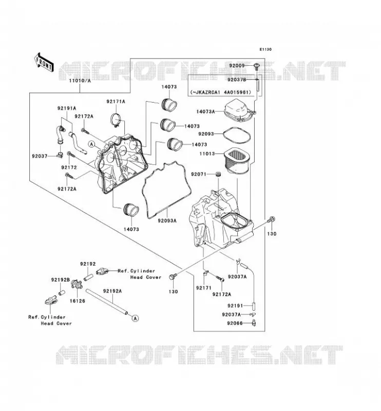 FILTRE A AIR Kawasaki MOTOS 1000 2004 Z1000  ZR1000-A2