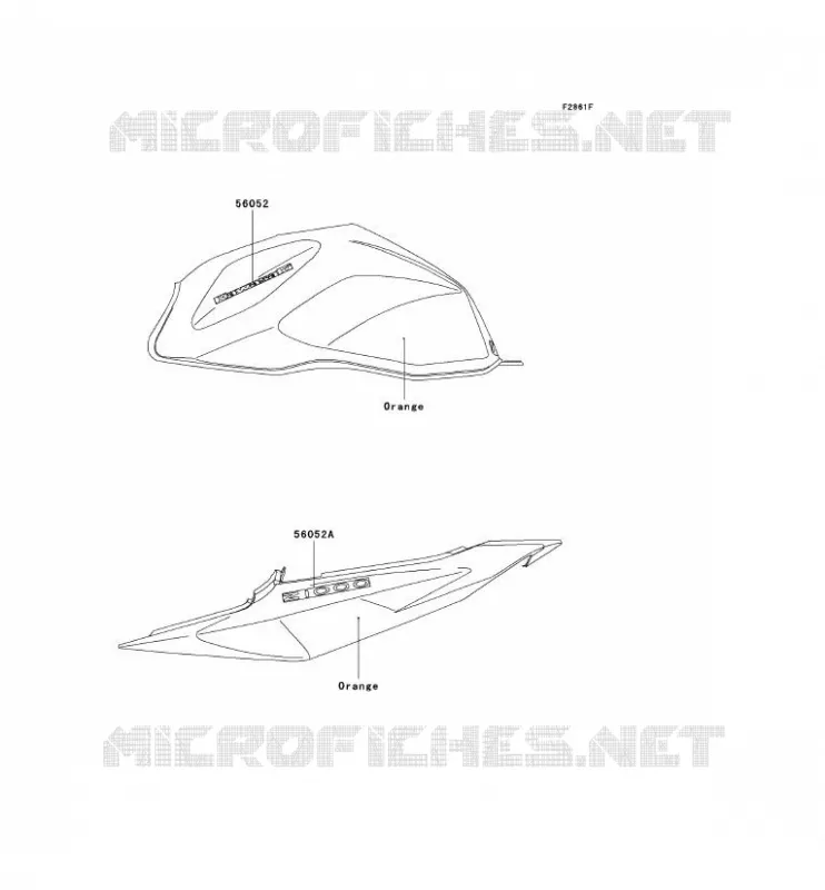 STICKER(ORANGE)(CN) Kawasaki MOTOS 1000 2004 Z1000  ZR1000-A2