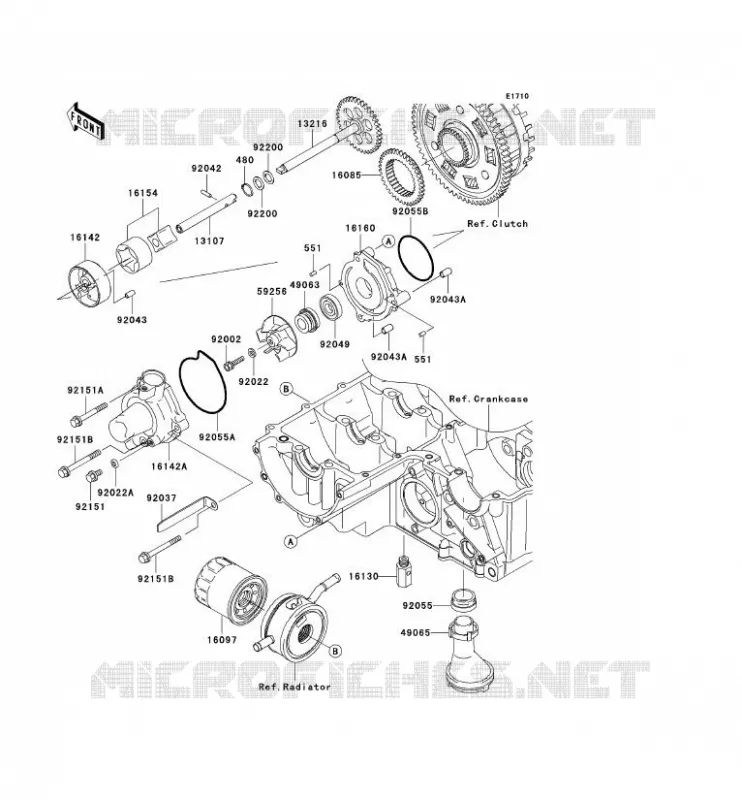 POMPE A HUILE/FILTRE &Agrave; HUILE Kawasaki MOTOS 1000 2004 Z1000  ZR1000-A2