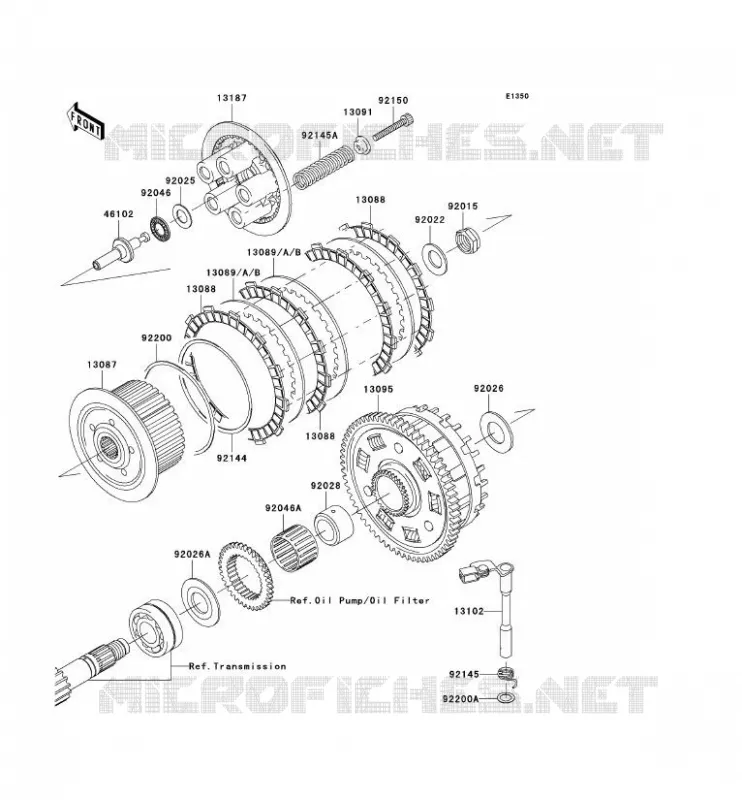 EMBRAYAGE Kawasaki MOTOS 1000 2004 Z1000  ZR1000-A2