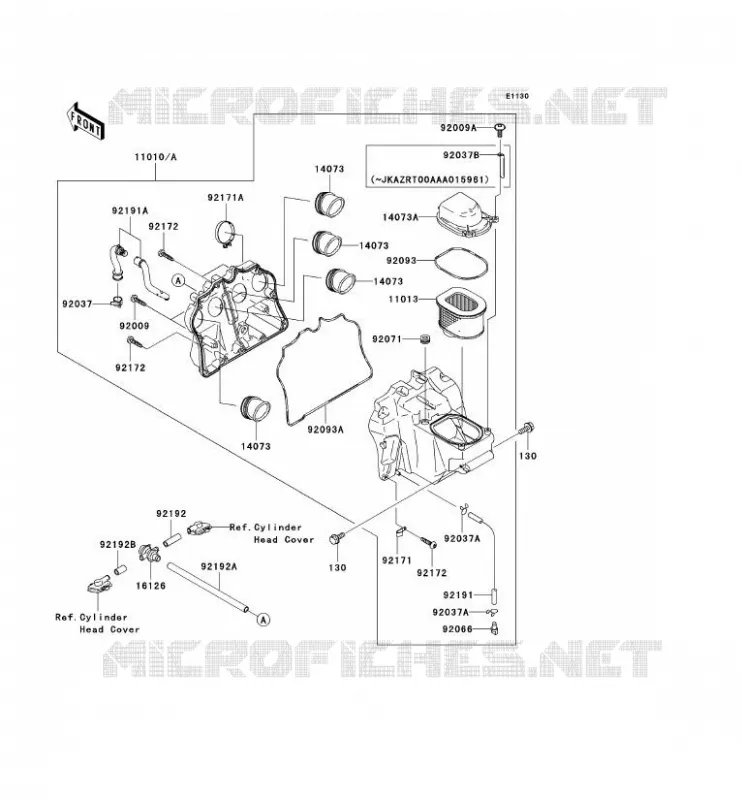 FILTRE A AIR Kawasaki MOTOS 1000 2004 Z1000  ZR1000-A2H
