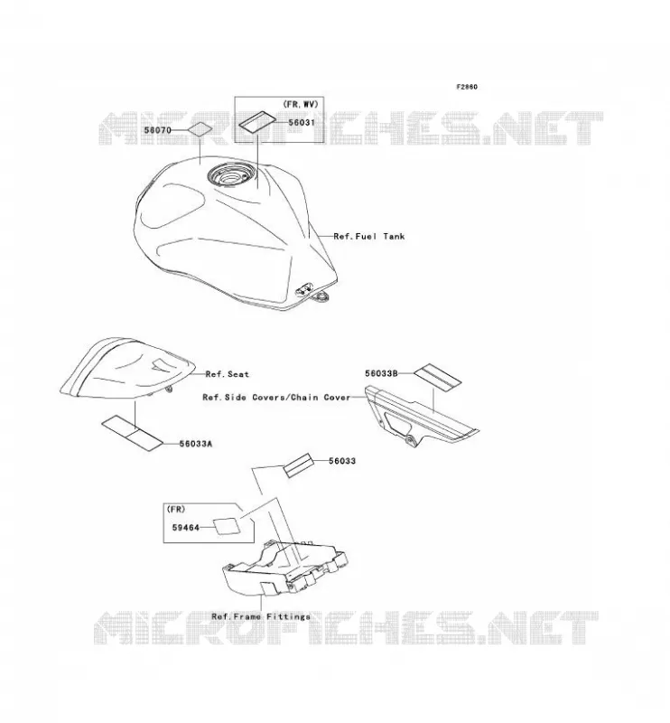 LABEL Kawasaki MOTOS 1000 2004 Z1000  ZR1000-A2H