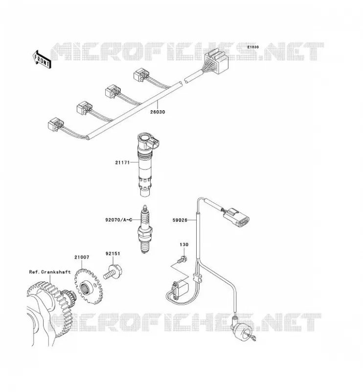 SYSTEME D&acute;ALLUMAGE Kawasaki MOTOS 1000 2004 Z1000  ZR1000-A2H