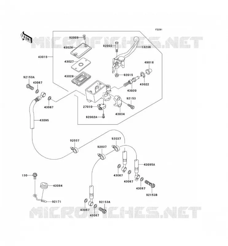 MAITRE CYLINDRE AV Kawasaki MOTOS 1000 2005 Z1000  ZR1000-A3H