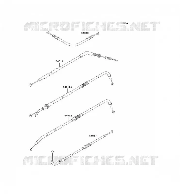 CABLES Kawasaki MOTOS 1000 2006 Z1000  ZR1000A6F