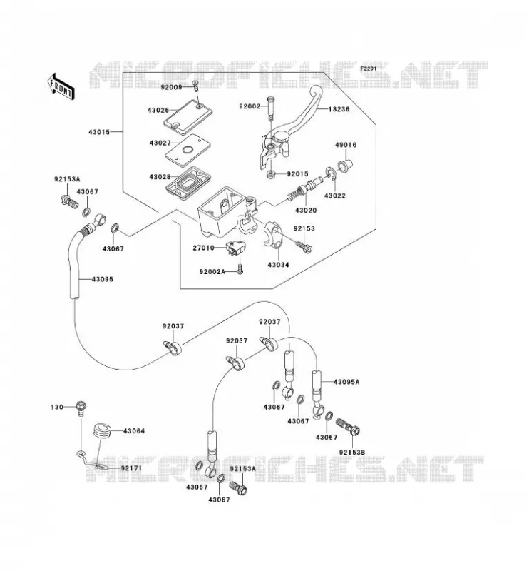 MAITRE CYLINDRE AV Kawasaki MOTOS 1000 2006 Z1000  ZR1000A6F