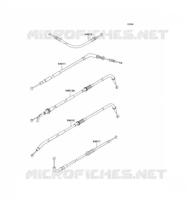 CABLES Kawasaki MOTOS 1000 2006 Z1000  ZR1000A6F