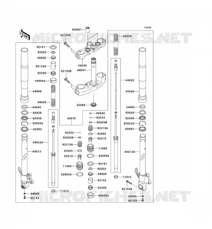 FOURCHE Kawasaki MOTOS 1000 2006 Z1000  ZR1000A6F