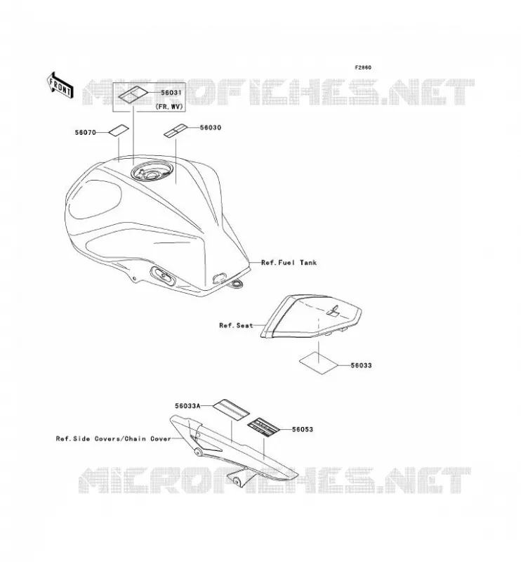LABEL Kawasaki MOTOS 1000 2007 Z1000  ZR1000B7F