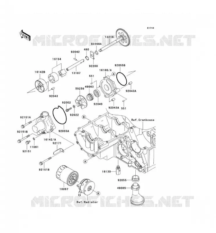 POMPE A HUILE Kawasaki MOTOS 1000 2007 Z1000  ZR1000B7F