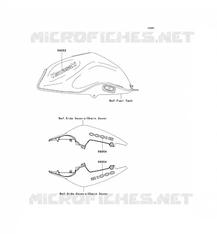 STICKER(BLACK)(BLEU) Kawasaki MOTOS 1000 2007 Z1000  ZR1000B7F