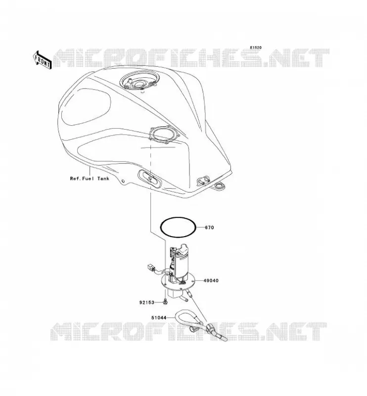 POMPE A ESSENCE Kawasaki MOTOS 1000 2008 Z1000  ZR1000B8F