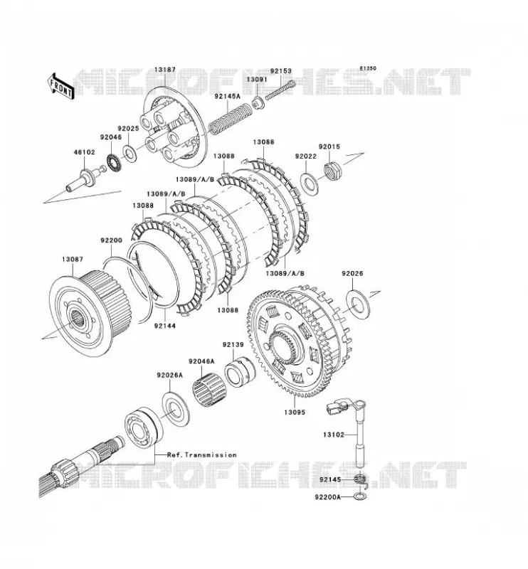 EMBRAYAGE Kawasaki MOTOS 1000 2008 Z1000  ZR1000B8F