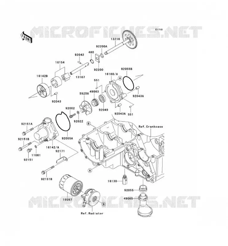 POMPE A HUILE Kawasaki MOTOS 1000 2008 Z1000  ZR1000B8F