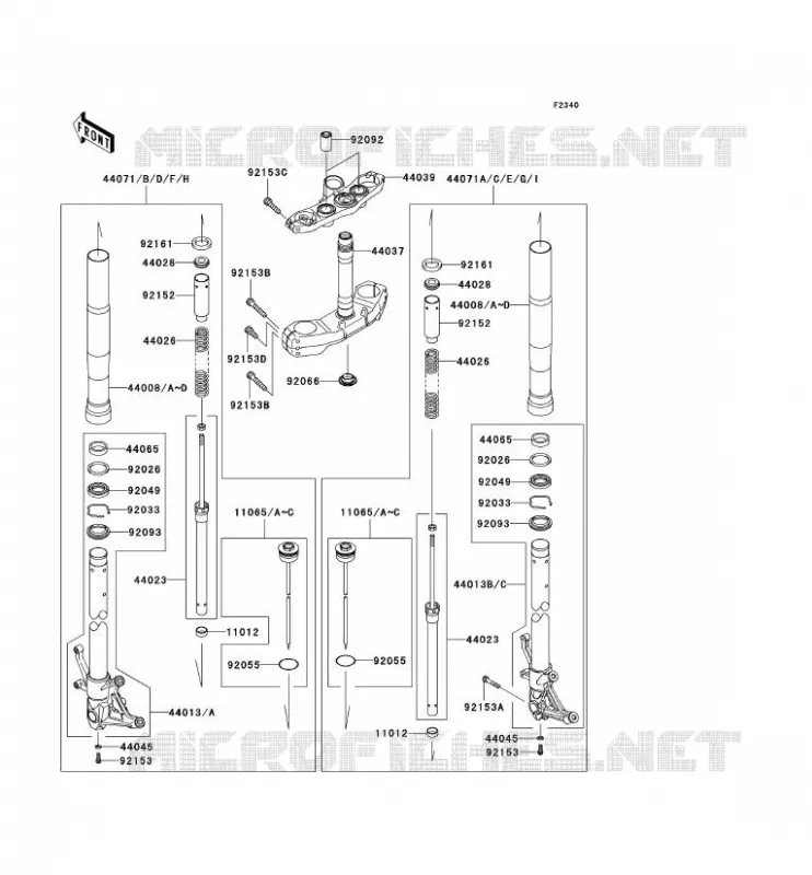 FOURCHE Kawasaki MOTOS 1000 2009 Z1000  ZR1000B9F