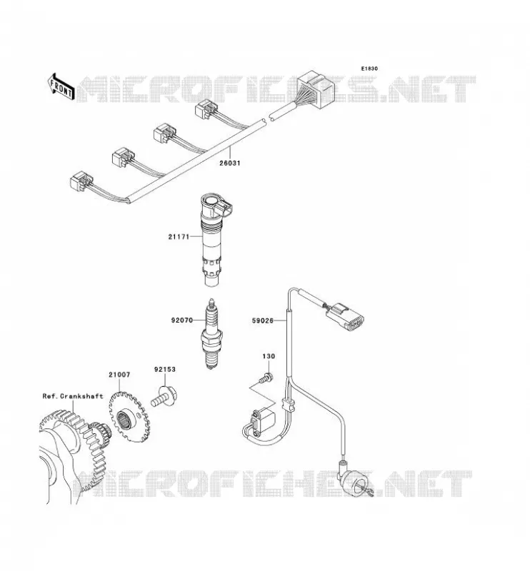 SYSTEME D&acute;ALLUMAGE Kawasaki MOTOS 1000 2009 Z1000  ZR1000B9F