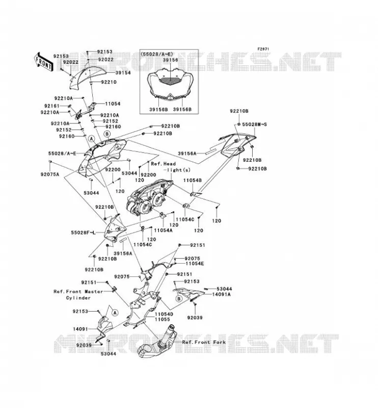 CARENAGE Kawasaki MOTOS 1000 2007 Z1000 ABS  ZR1000C7F