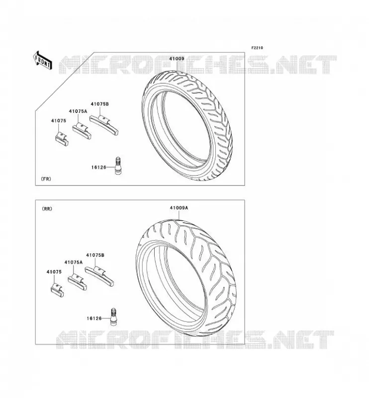PNEUS Kawasaki MOTOS 1000 2007 Z1000 ABS  ZR1000C7F