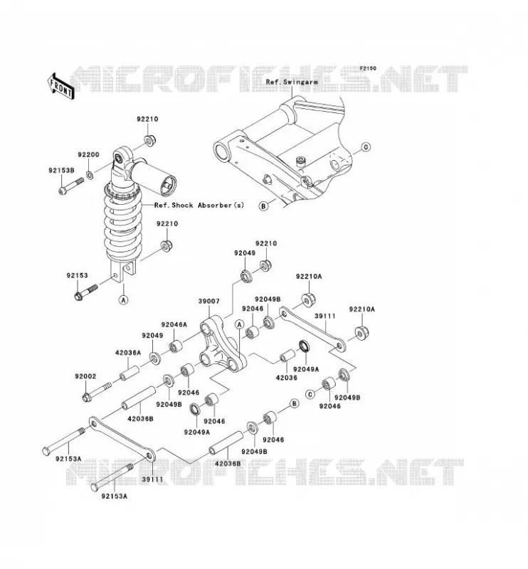 SUSPENSION Kawasaki MOTOS 1000 2007 Z1000 ABS  ZR1000C7F