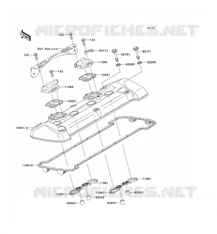 COUVRE CULASSE Kawasaki MOTOS 1000 2007 Z1000 ABS  ZR1000C7F