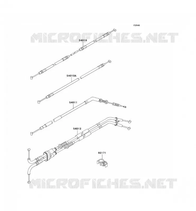 CABLES Kawasaki MOTOS 1000 2007 Z1000 ABS  ZR1000C7F
