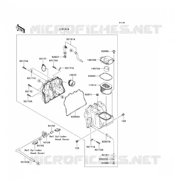FILTRE A AIR Kawasaki MOTOS 1000 2007 Z1000 ABS  ZR1000C7F