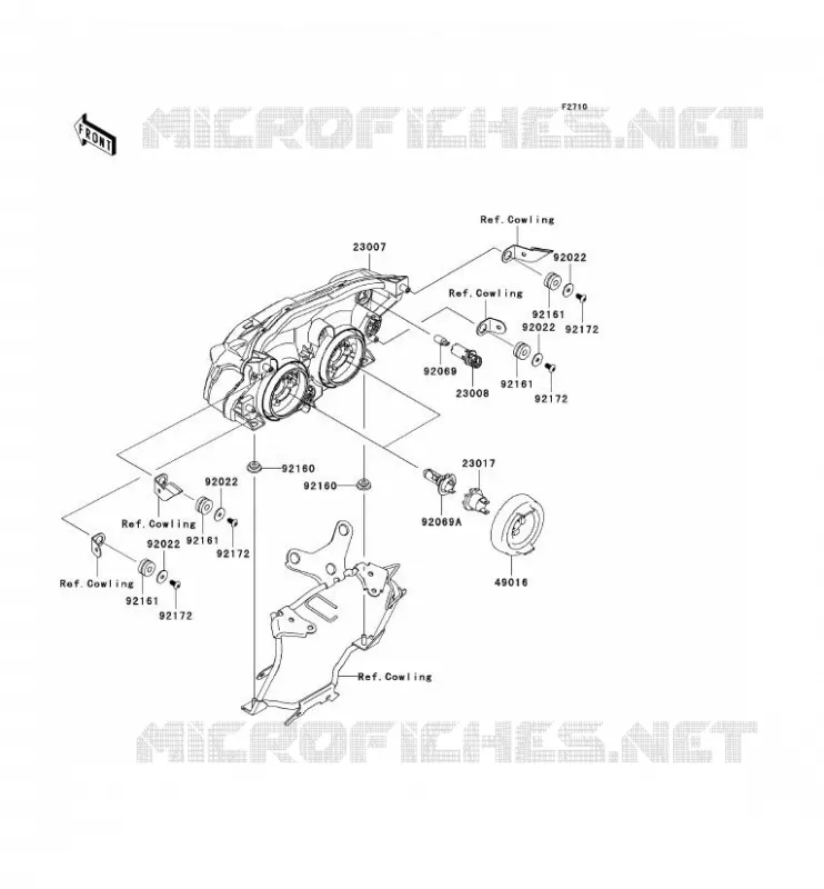 OPTIQUE(S) Kawasaki MOTOS 1000 2007 Z1000 ABS  ZR1000C7F