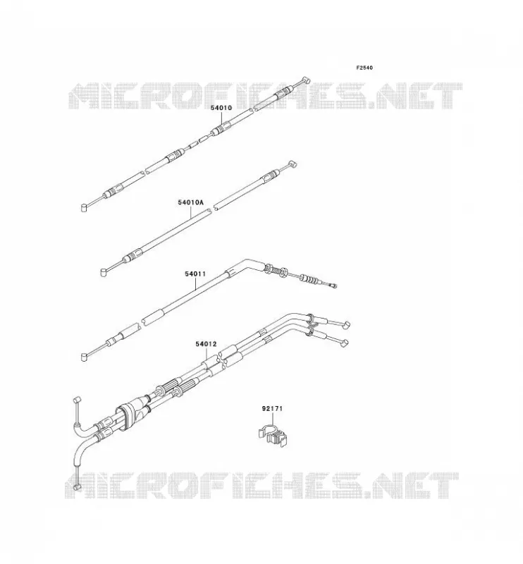 CABLES Kawasaki MOTOS 1000 2008 Z1000 ABS  ZR1000C8F