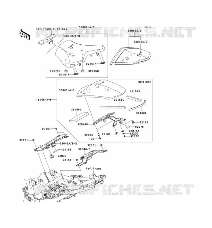 SELLE Kawasaki MOTOS 1000 2008 Z1000 ABS  ZR1000C8F