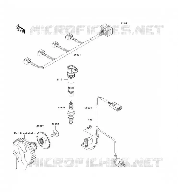 SYSTEME D&acute;ALLUMAGE Kawasaki MOTOS 1000 2009 Z1000 ABS  ZR1000C9F