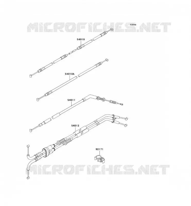 CABLES Kawasaki MOTOS 1000 2009 Z1000 ABS  ZR1000C9F