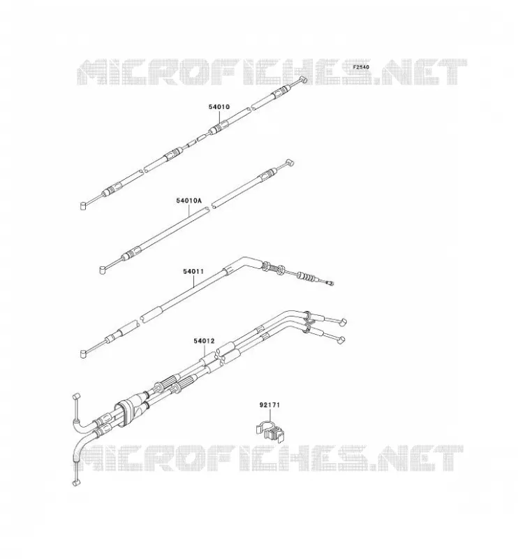CABLES Kawasaki MOTOS 1000 2009 Z1000 ABS  ZR1000C9F