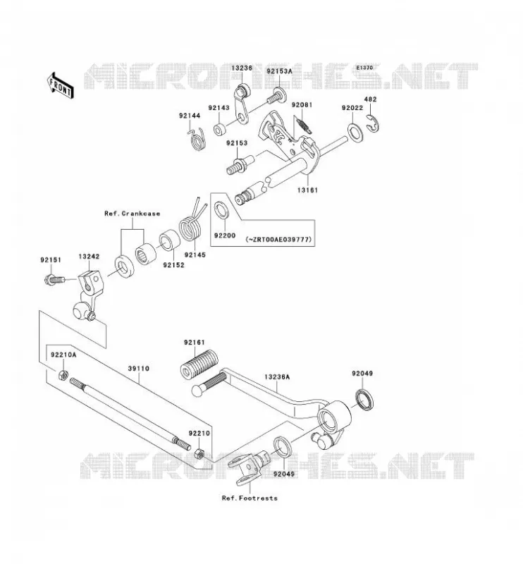 SELECTEUR Kawasaki MOTOS 1000 2009 Z1000 ABS  ZR1000C9F