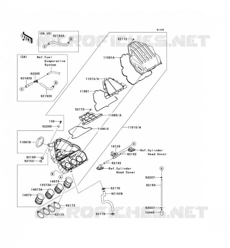 FILTRE A AIR Kawasaki MOTOS 1000 2010 Z1000  ZR1000DAF