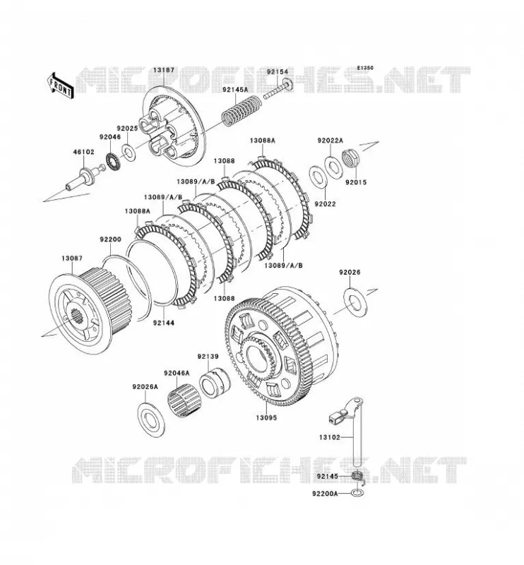 EMBRAYAGE Kawasaki MOTOS 1000 2010 Z1000  ZR1000DAF