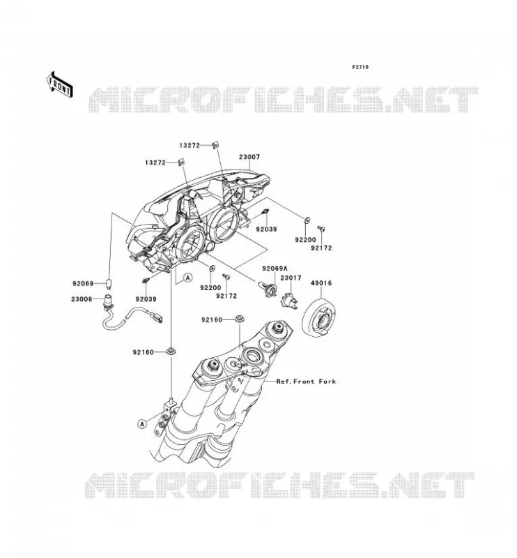 OPTIQUE(S) Kawasaki MOTOS 1000 2010 Z1000  ZR1000DAS