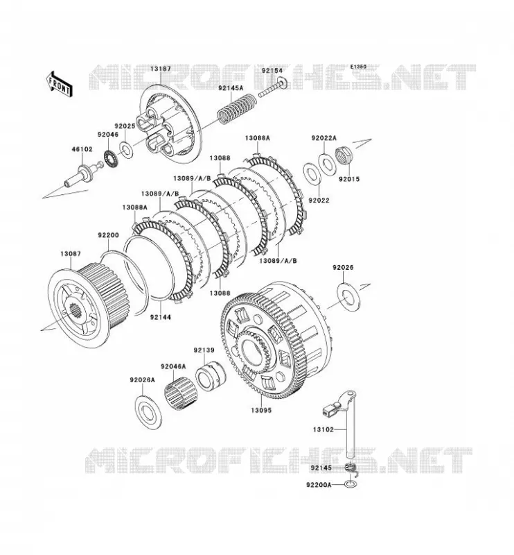EMBRAYAGE Kawasaki MOTOS 1000 2010 Z1000  ZR1000DAS
