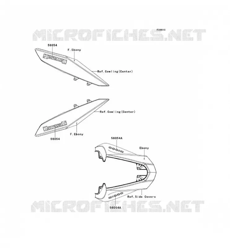 STICKER(EBONY) Kawasaki MOTOS 1000 2011 Z1000  ZR1000DBF