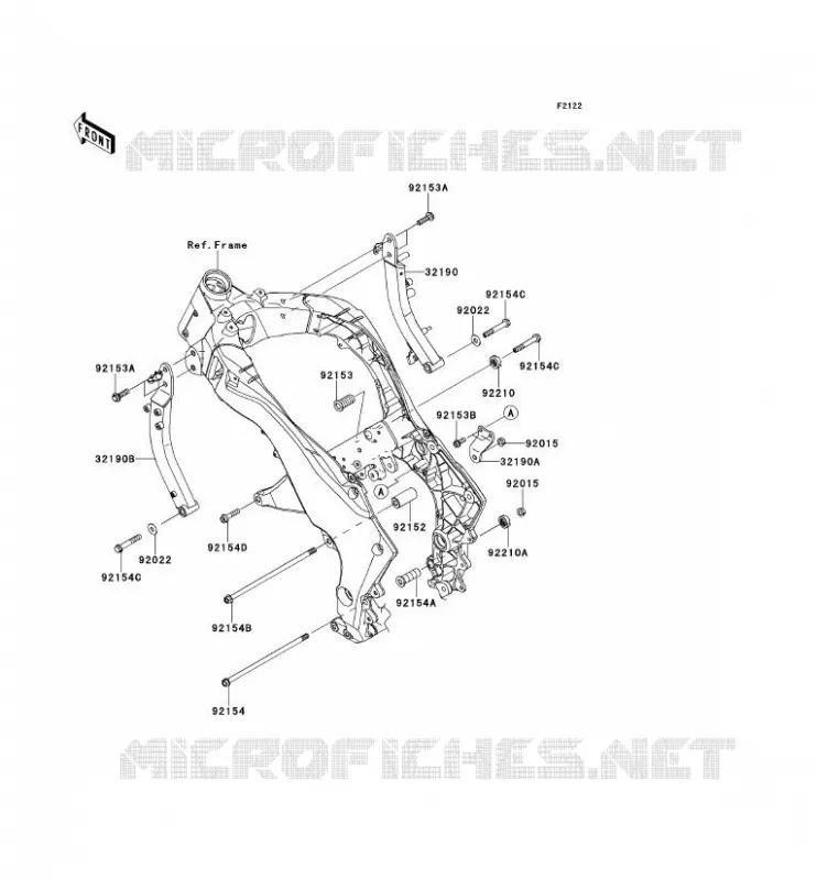 SUPPORT MOTEUR Kawasaki MOTOS 1000 2011 Z1000  ZR1000DBF