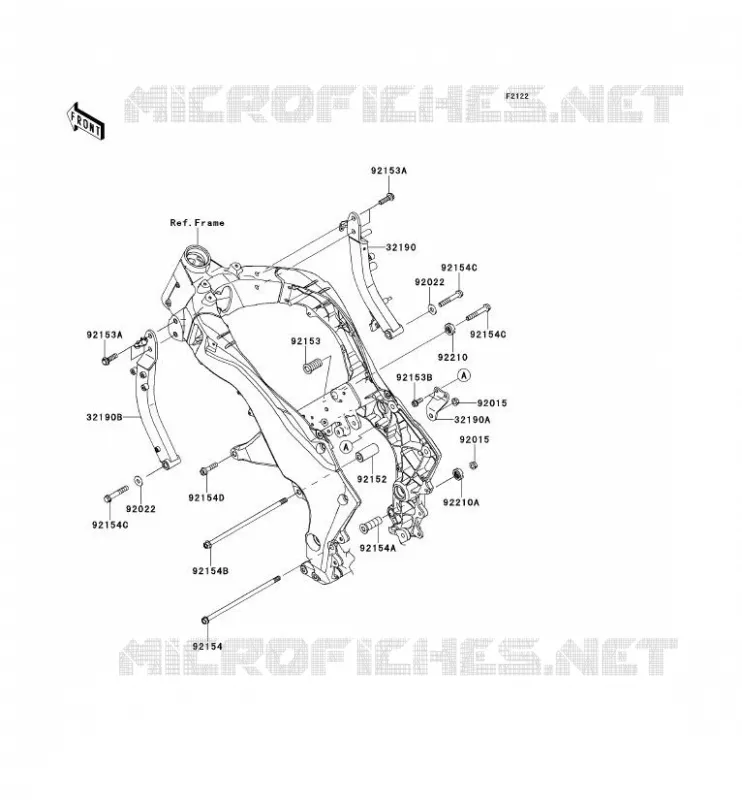 SUPPORT MOTEUR Kawasaki MOTOS 1000 2012 Z1000  ZR1000DCF